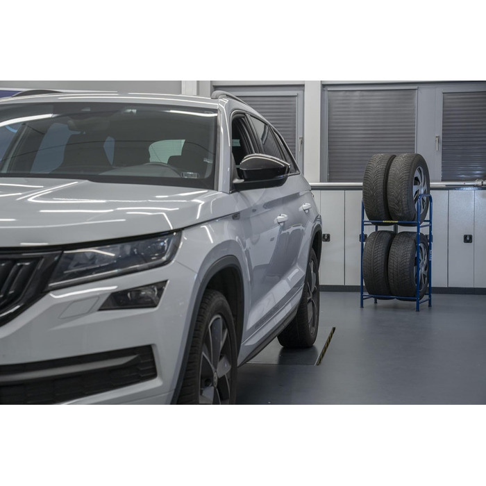 Стеляж для шин Goodyear на 4 шини, блакитний, 2 рівні, регульована висота, до 120 кг