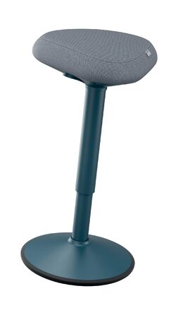Leitz Ergo Active Столик для стояння з пінопластовим сидінням, регульована висота 57-82 см, оббивка з переробленого матеріалу, до 110 кг, серія Ergo, темно-сірий, 65450089