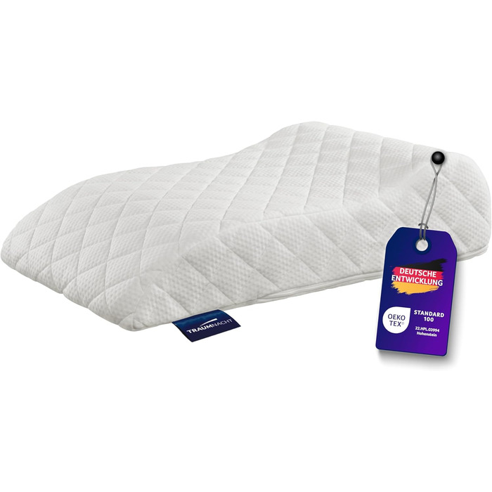 Ортопедична подушка для ніг Traumnacht Medical для запобігання пролежнів, бавовняний двошаровий чохол, сертифікат Öko-Tex, німецька якість, білий колір