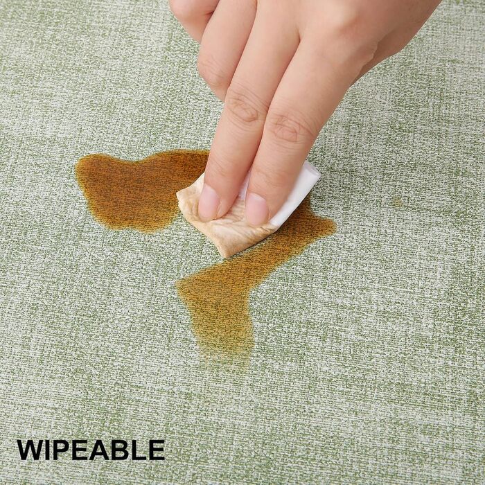 Набір підставок під тарілки з штучної шкіри, 6 шт. - Водостійкі, легко миються, для кухні та обіднього столу (світло-зелені, середні)