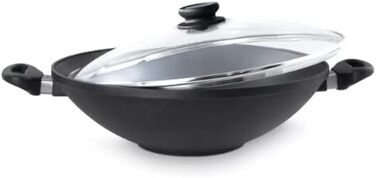 Улюблена сковорода ВОК 32 см Сковорода вок Індукційна плита зі скляною кришкою лиття під тиском алюміній антипригарне покриття Висока якість всі варильні панелі