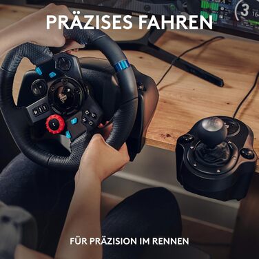 Logitech G29 Driving Force Racing Wheel – Ігровий кермо з Force Feedback для PS5, PS4, PC, Mac. Чорний