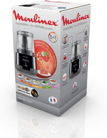 Подрібнювач Moulinex La Moulinette Ultimate, електричний, 1000 Вт, 350г/550мл, 5 функцій, чорний (DP810810)