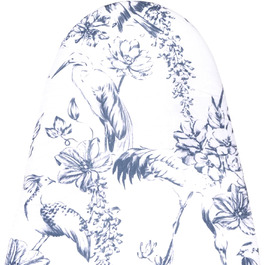 Чохол для прасувальної дошки Umiin, 135 50 см, еластичні чохли для прасувальної дошки з верхньою частиною зі 100 бавовни та повстяною підкладкою товщиною 6 мм Квіти та птахи М