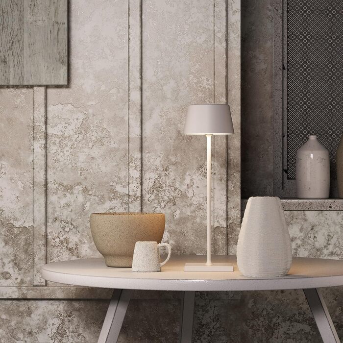 LED настільна лампа Palmina 842 з димуванням, акумулятор 4400mAh, IP54, для дому та саду, 1 шт. (білий)