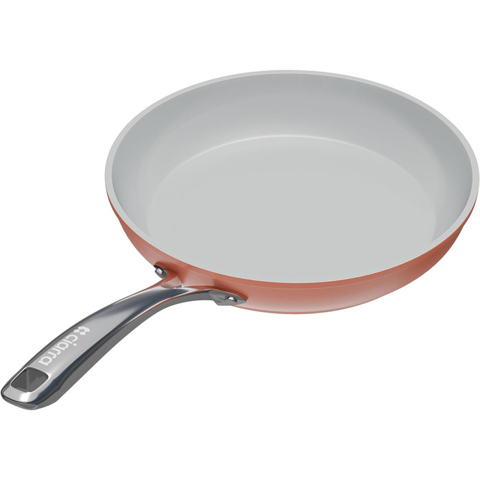 Сковорода CIARRA Beyond 26 см індукційна каструля для смаження та універсальні сковороди з антипригарним покриттям, виготовлені з кераміки, що не містить PFAS, придатна для духовки Безпечний помаранчевий