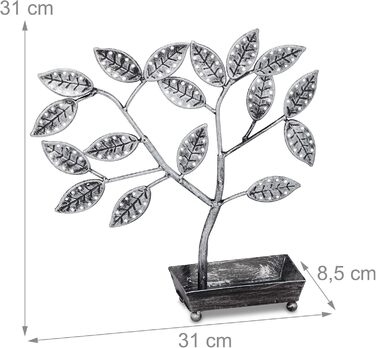 Органайзер для прикрас Relaxdays з підставкою для сережок (68 пар), чорний/срібло, 31x31x8,5 см