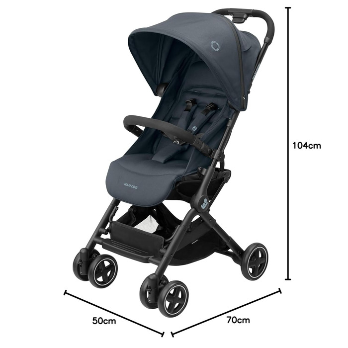 Дитяча коляска Maxi-Cosi Lara2 Essential Graphite, 0-4 роки, до 22 кг, легка та компактна, 3 положення для сну, включаючи повністю горизонтальне, складна, з ременем безпеки