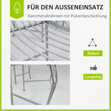 Садова банкетка Baumbank Rundbank 360° - кругла банкетка з металу, діаметром 160 см. Ідеально підходить для саду або тераси.