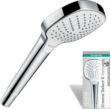 Душовий комплект hansgrohe з душовою лійкою Croma Select E, тропічний душ, 3 типи струменів (білий/хром) душовий шланг Isiflex, душовий шланг 1,60м (хром)