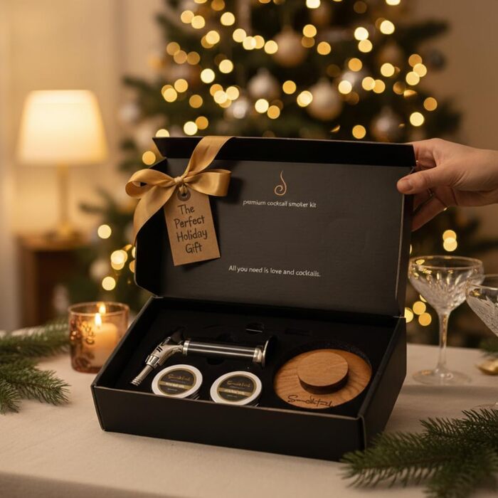 Набір для копчення коктейлів та бурбону – коктейльний дим-смакер – 1 шт.