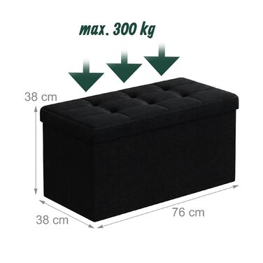 Зручна лавка Relaxdays з тканини