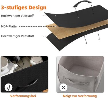 Комод з тканини Somdot з 8/10 висувними ящиками, білий/чорний (30x80x114.5 см)