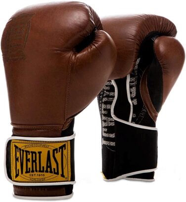 Боксерські рукавички унісекс Everlast для дорослих 1910 класичні тренувальні рукавички (коричневий, 16 унцій)