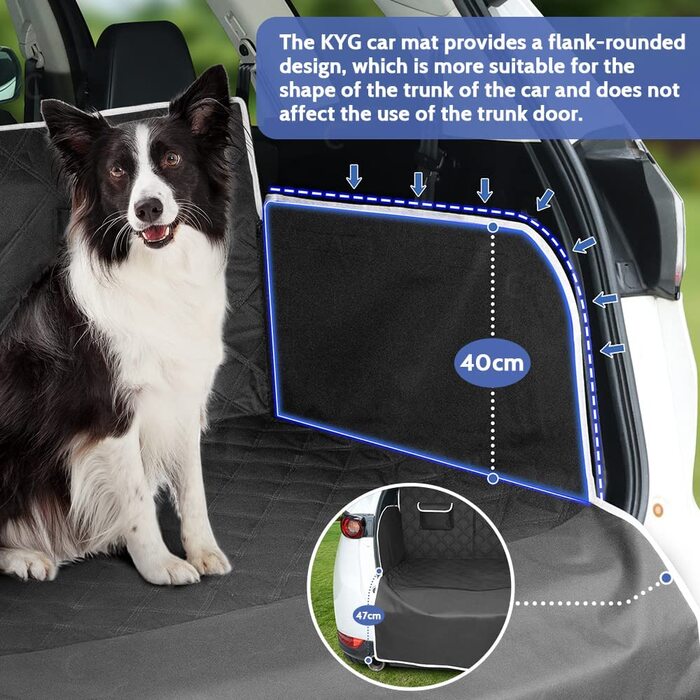 Захисний килимок для багажника KYG для собак нековзне міцне ковдру для собак автомобільний багажник легкий у догляді водонепроникний стійкий до подряпин захисний килимок для багажника 72,83 дюйма X 34,5 дюйма знімний для більшості автомобілів і позашляхов