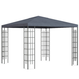 Аутсонячна садова альтанка 3x3 м міцний намет для вечірок Marquee Garden Tent зі сталі та поліестеру сірого кольору для вечірок у саду та заходів