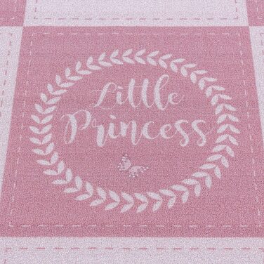 Дитячий килимок Carpetsale24, миється ігровий килимок, мотив маленької принцеси, килим для дівчаток, прямокутний, для дитячої, дитячої або ігрової кімнат, Розмір (140 х 200 см)