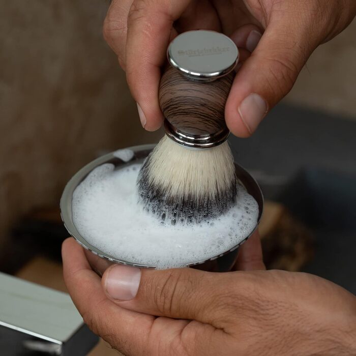 НОВИНКА Стандартний набір для догляду за голінням Strtebekker - в т.ч. щітка для гоління, мило для гоління, чаша для гоління, олія для гоління та серветка для гоління - Високоякісний набір для гоління для ідеальної підготовки до гоління - Ідея подарунка д