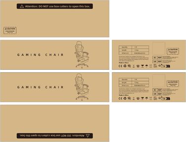 Ігровий крісло, ергономічний офісний стілець з телескопічною підніжкою, підголівник та підтримка попереку, регульований та поворотний, 150 кг, білий