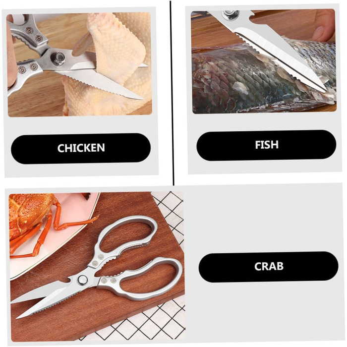 Кухонні ножиці BESTonZON 1stk з нержавіючої сталі для нарізки м'яса