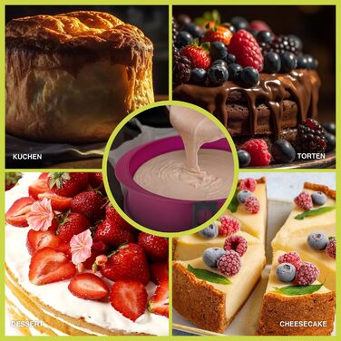 Силіконова форма для випічки тортів з антипригарним покриттям (з скляною основою XL), фіолетовий