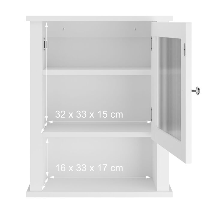 Підвісна шафка для ванної кімнати Relaxdays з дверцятами
