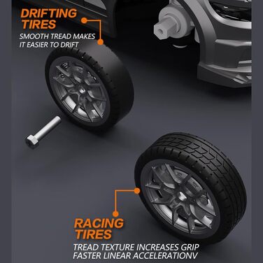 RC Дрифт-кар 1:24, 4WD, 2.4GHz, 20 км/год, з LED підсвіткою та двома акумуляторами (білий)