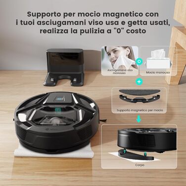 Робот-пилосос LEFANT M320: потужний, тихий, для твердих підлог та шерсті тварин, 210 хв роботи