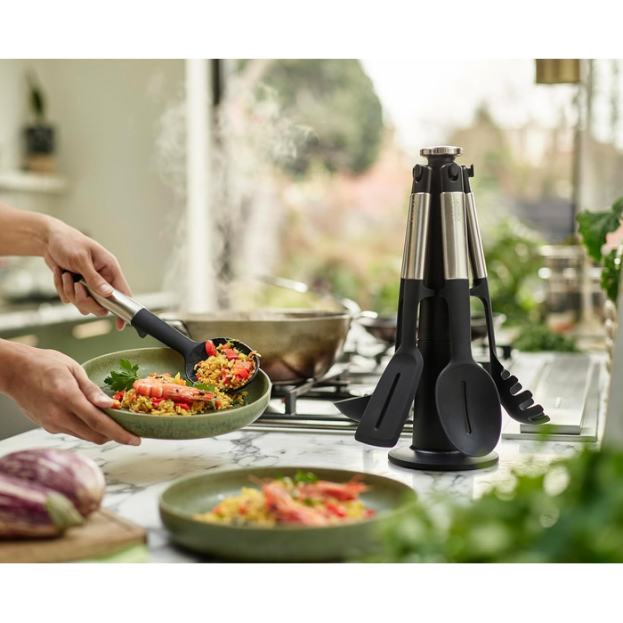 Набір кухонних аксесуарів Joseph Joseph Elevate 5 шт. з силікону, BPA-free, антипригарне покриття, нержавіюча сталь