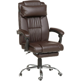 Темно-коричневе офісне крісло зі штучної шкіри - розкіш