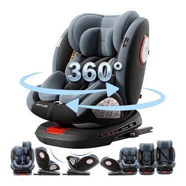 Автокрісло дитяче Magic ZC 360° з регулюванням висоти та нахилу, чорний (без підніжки), стандартна версія C007