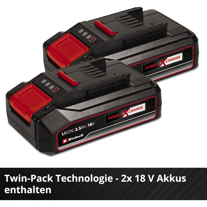 Акумуляторний газонокосарка Einhell GE-CM 36/33 Li Kit Power X-Change (36 В, ширина косіння 33 см, до 250 м², кошик 30 л, висота стрижки 25-65 мм, 2 x 2.5 Ah акумулятори + 2 зарядні пристрої)