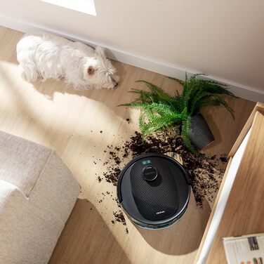 Робот-пилосос та робот-мийник Cecotec Conga Y80 з ШІ та керуванням через додаток. Потужність всмоктування 20000Pa, штучний інтелект, силіконова щітка Anti-Tangle, обертові мікрофібри, автономність до 220 м²