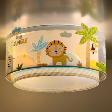 Стельовий світильник для дітей Dalber із зображенням тварин джунглі