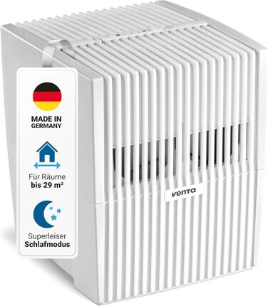 Зволожувач повітря Venta LW15 Classic Original білий - для кімнат до 29 м², ультратихий (20 дБ), 5 л, без фільтрів