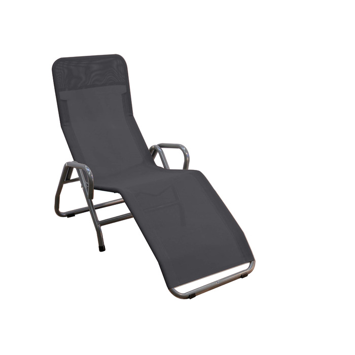 Лежак для басейну/сауни MFG, 3', антрацит/чорний