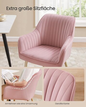 Крісло SONGMICS для обідньої кімнати/кухні, з м'яким сидінням та підлокітниками, з металевими ніжками, сіре-чорне, до 120 кг, сіт (1 шт.)