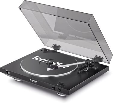 Програвач вінілу TechniSat TECHNIPLAYER LP 200 з USB, автоматичний, 33/45 об/хв, алюмінієвий диск, чорний
