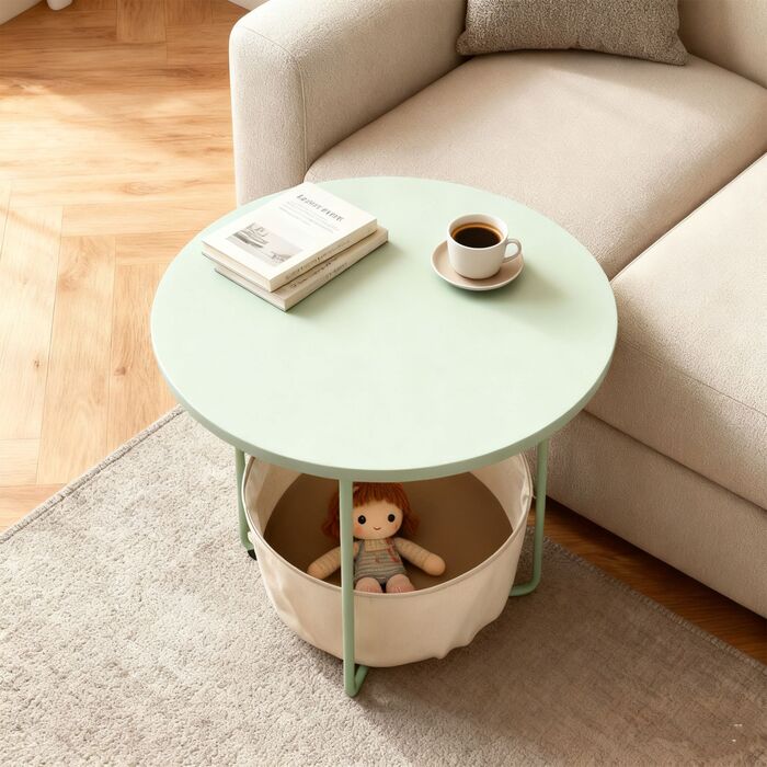 Relaxdays: Приставний столик з кошиком