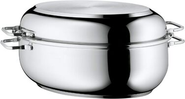 Братер WMF з кришкою, 8,5л, для індукції, Cromargan нержавіюча сталь, з термометром, 41x28,5x18см