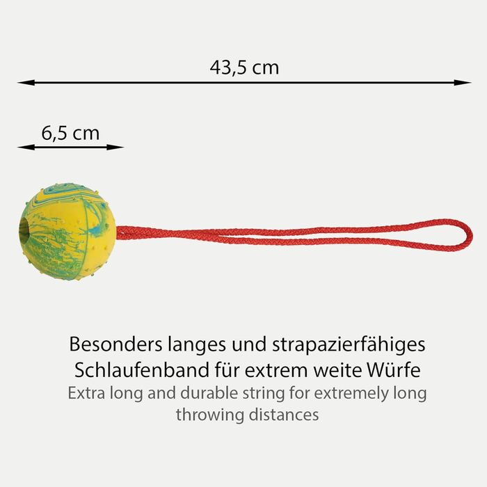 М'яч для метання собак, надзвичайно міцний, незнищенний, іграшка для собак, для спритності та дальніх кидків (макс. 50 символів), 2Q