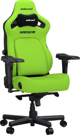 Крісло ігрове Anda Seat Kaiser 4 Cyber Green PVC Size XL