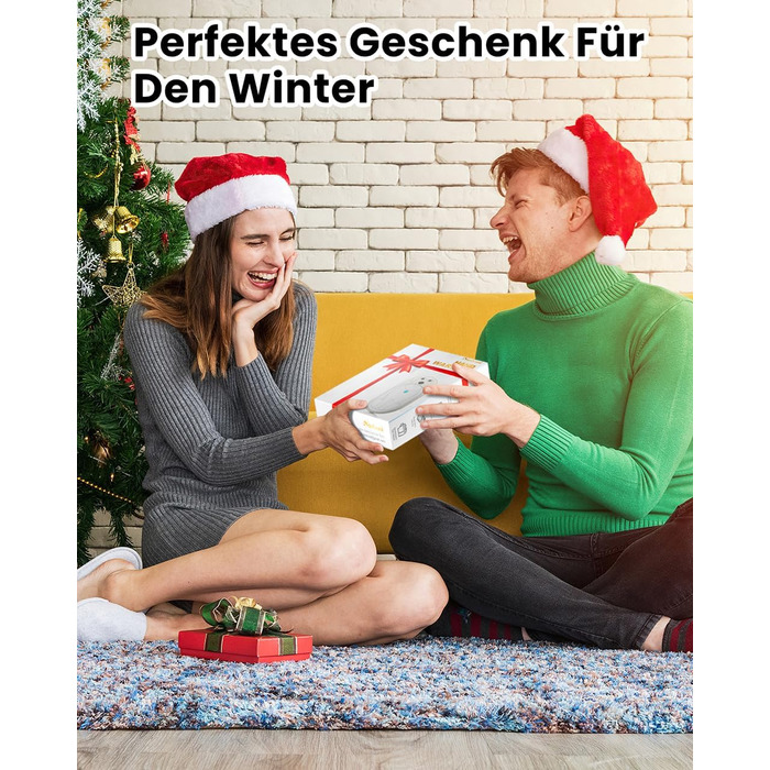 Електричний грієчка Miaton 6000mAh: перезаряджуваний кишеньковий обігрівач для рук, кемпінгу, подарунок