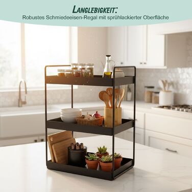 Спеція-органайзер Relaxdays, металева, 3 яруси