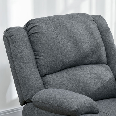 HOMCOM Recliner Ручна вантажопідйомність до 150 кг Льон Реклайнер для телевізора Реклайнер для телевізора з бічною ручкою та підставкою для ніг