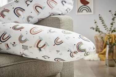 Подушка для годування Rotho Babydesign Multi 190x35см - гіпоалергенна, безшумна, миється, бохо райдуга