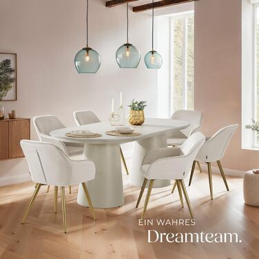 Крісло tectake® для вітальні та обідньої кімнати: зручне крісло з підлокітниками, оббивка з велюру, набір 4 шт. (Taupe/Gold)