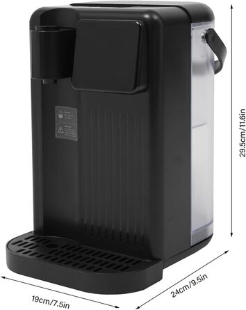 Диспенсер гарячої води з фільтром, 3 л, регулювання температури, сенсорний дисплей, нагрів за 3 сек, 25-99°C (чорний)