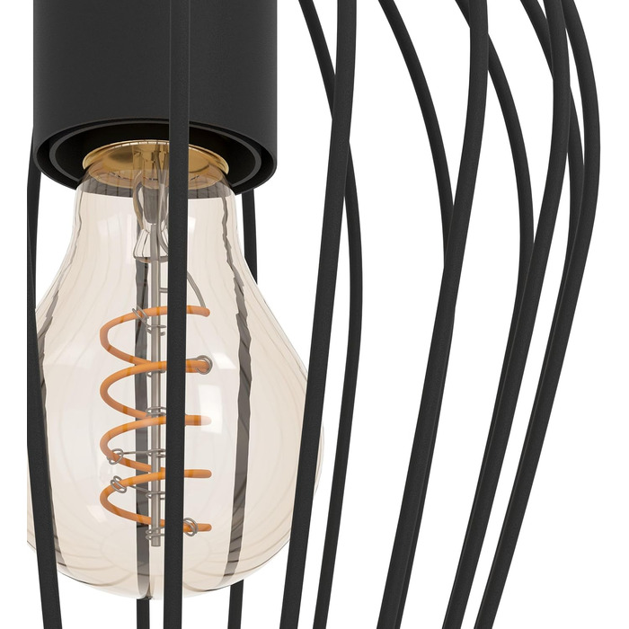 Настільна лампа EGLO Newtown, чорна, сталь, E27, з вимикачем, вінтажний стиль