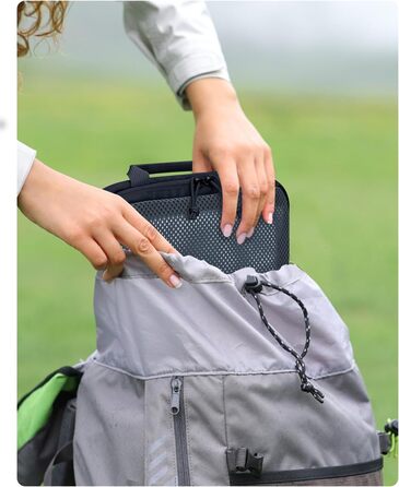 Набір компресійних органайзерів для валізи та рюкзака ECOHUB, 4 шт, з мітками та сіткою, темно-синій